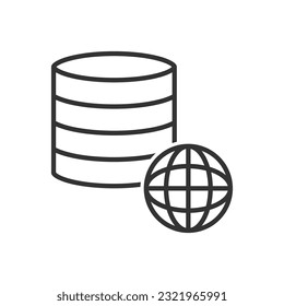 Symbol für globales Rechenzentrum - Server-Symbol für World Date