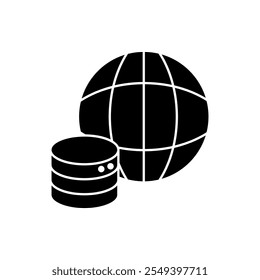 Symbol für die globale Datenkonzeptzeile. Einfache Elementgrafik. Symboldesign für das globale Datenkonzept.