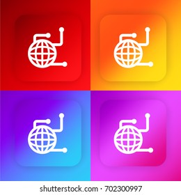 Global data four color gradient app icon set
