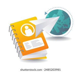 The Global Data Handbook flat illustration