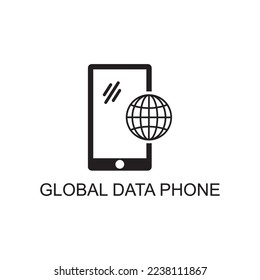 global data phone icon , business icon