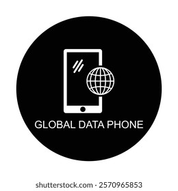 global data phone icon , business icon