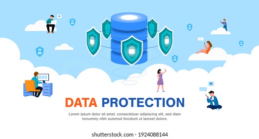 Global data security, personal data security, cyber data security online concept illustration, Internet security or information privacy - protection idea, software access data confidential, abstract