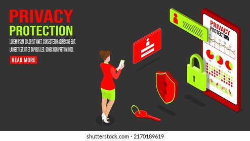 Global data security, personal data security, cyber data security online concept illustration, Internet security or information privacy and protection idea, software access data as confidential.