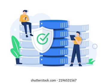 Global data security, personal data security, cyber data security online concept illustration, Internet security or information privacy - protection idea