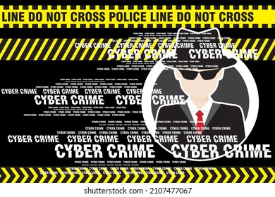Seguridad global de datos. línea policial. El cibercrimen en el mundo de internet. Inteligencia mundial de internet. Robo de datos y acceso ilegal 