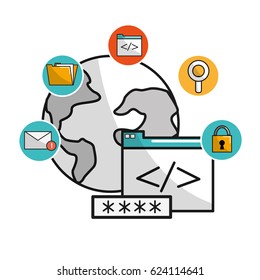 global data service with security icons system
