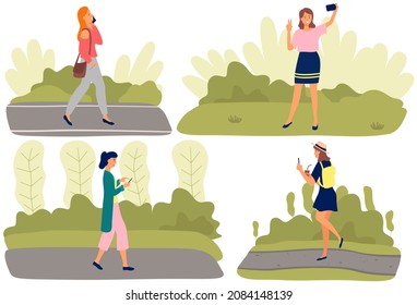 Global data sharing concept of young people using mobile smartphone to share posts and news in social networks. Man and woman holds smart phone to make repost of video news, listening to music