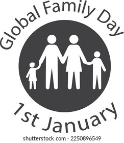 Global day, celebrates global day symbol black vector