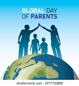 Global Day of Parents. Earth Globe Background design