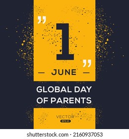 Global Day of Parents, held on 1 June.	