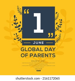Global Day of Parents, held on 1 June.	