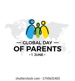 Global day of parents. Logo icon vector template.