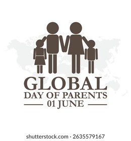 Global Day of Parents vector .Global Day of Parents design template for celebration. global parents day vector design. parents or family illustration template. 