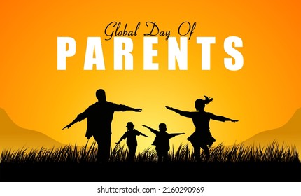 Global day of parents vector illustration. Suitable for Poster, Banners, campaign and greeting card.