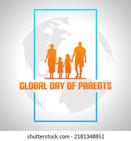 Global day of parents vector illustration.