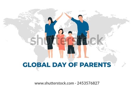 Global day of parents vector illustration. Suitable for Poster, Banners, campaign and greeting card.