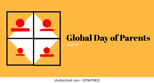 Global Day of Parents vector illustration.1st June. Banner design vector illustration Family Day