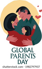 Global day of parents. Vector template illustration.