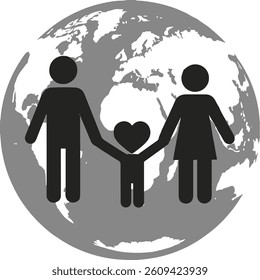 Global day silhouette vector style 
