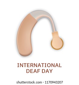 Global deaf day concept background. Realistic illustration of global deaf day vector concept background for web design