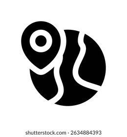 global delivery glyph icon. Strong and solid vector icon for websites, mobile interfaces, presentations, and visual branding. High quality and easy to edit.
