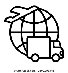Elemento De Icono De Entrega Global Para Diseño