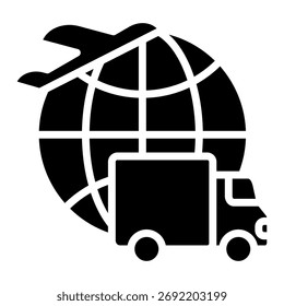 Elemento De Ícone De Entrega Global Para Projeto