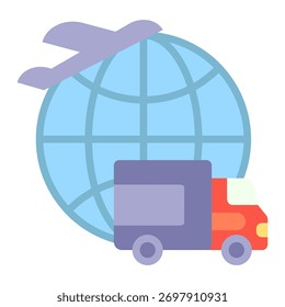 Elemento De Icono De Entrega Global Para Diseño