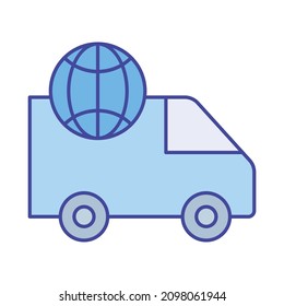 Global Delivery Isolated Vector icon which can easily modify or edit