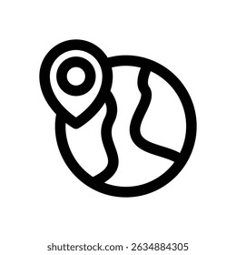 ícone da linha de distribuição global. Ícone de vetor limpo e minimalista para sites, aplicativos móveis, apresentações e logotipos. Totalmente dimensionável e personalizável para qualquer projeto.