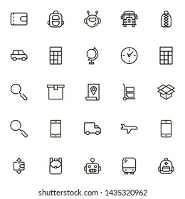 Global delivery line icon set. Collection of high quality black outline logo for web site design and mobile apps. Vector illustration on a white background