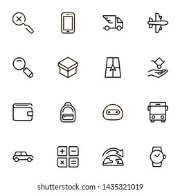 Global delivery line icon set. Collection of high quality black outline logo for web site design and mobile apps. Vector illustration on a white background