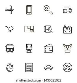 Global delivery line icon set. Collection of high quality black outline logo for web site design and mobile apps. Vector illustration on a white background