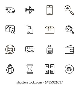 Global delivery line icon set. Collection of high quality black outline logo for web site design and mobile apps. Vector illustration on a white background