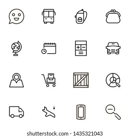 Global delivery line icon set. Collection of high quality black outline logo for web site design and mobile apps. Vector illustration on a white background