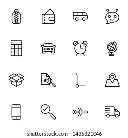 Global delivery line icon set. Collection of high quality black outline logo for web site design and mobile apps. Vector illustration on a white background