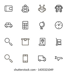 Global delivery line icon set. Collection of high quality black outline logo for web site design and mobile apps. Vector illustration on a white background