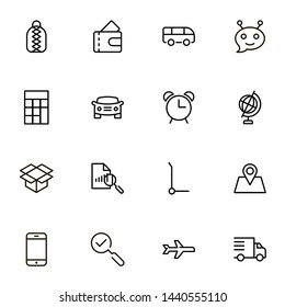 Global delivery line icon set. Collection of high quality black outline logo for web site design and mobile apps. Vector illustration on a white background