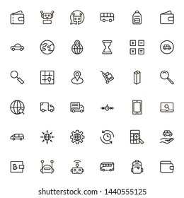 Global delivery line icon set. Collection of high quality black outline logo for web site design and mobile apps. Vector illustration on a white background