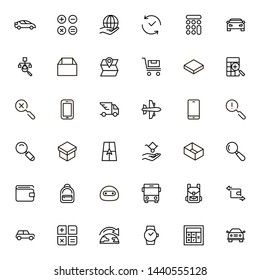 Global delivery line icon set. Collection of high quality black outline logo for web site design and mobile apps. Vector illustration on a white background