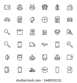 Global delivery line icon set. Collection of high quality black outline logo for web site design and mobile apps. Vector illustration on a white background