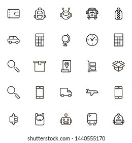 Global delivery line icon set. Collection of high quality black outline logo for web site design and mobile apps. Vector illustration on a white background