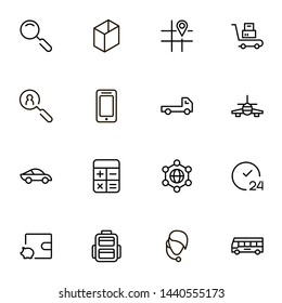 Global delivery line icon set. Collection of high quality black outline logo for web site design and mobile apps. Vector illustration on a white background