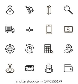 Global delivery line icon set. Collection of high quality black outline logo for web site design and mobile apps. Vector illustration on a white background