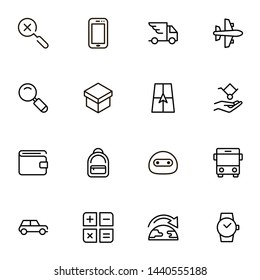 Global delivery line icon set. Collection of high quality black outline logo for web site design and mobile apps. Vector illustration on a white background