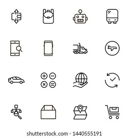 Global delivery line icon set. Collection of high quality black outline logo for web site design and mobile apps. Vector illustration on a white background