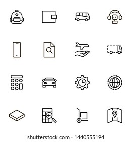 Global delivery line icon set. Collection of high quality black outline logo for web site design and mobile apps. Vector illustration on a white background