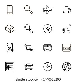 Global delivery line icon set. Collection of high quality black outline logo for web site design and mobile apps. Vector illustration on a white background