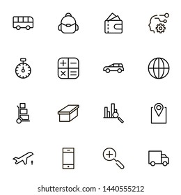 Global delivery line icon set. Collection of high quality black outline logo for web site design and mobile apps. Vector illustration on a white background